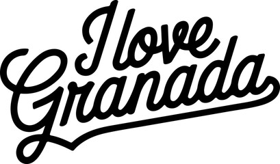 I Love Granada City Design Graphic