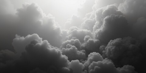 Black clouds in the stormy sky