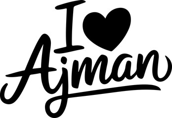 I Love Ajman Emirate Design
