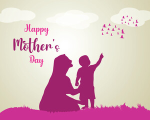 Happy Mothers Day A Silhouette of Love