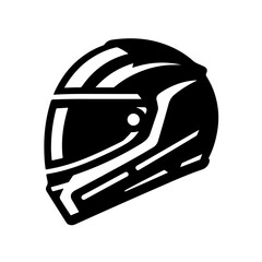 Fototapeta premium Motorcycle Helmet Silhouette for Safety and Riding Design