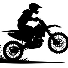 Fototapeta premium Motocross Rider Silhouette for Extreme Sports and Racing Design