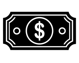 Money silhouette vector illustration