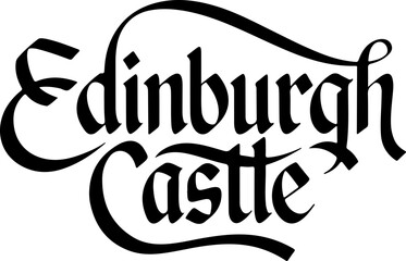 Edinburgh Castle Gothic Script Logo.