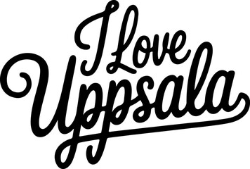 I Love Uppsala City Design Graphic