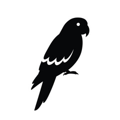 parrot silhouette vector, parrot bird icon clip art 