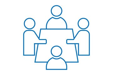 Fototapeta premium .Meeting room icon. Training seminar icon.