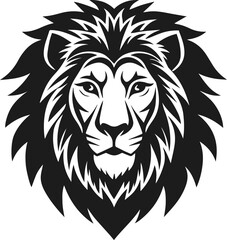 Fototapeta premium Lion head silhouette vector illustration