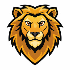 Lion head mascot logo vector illustration