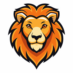 Lion head mascot logo vector illustration