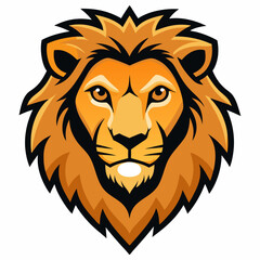Lion head mascot logo vector illustration