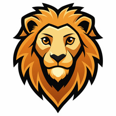 Lion head mascot logo vector illustration
