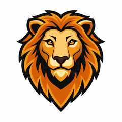 Lion head mascot logo vector illustration