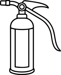 fire extinguisher outline vector illustration line art