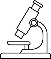 microscope outline vector illustration line art coloring book page design