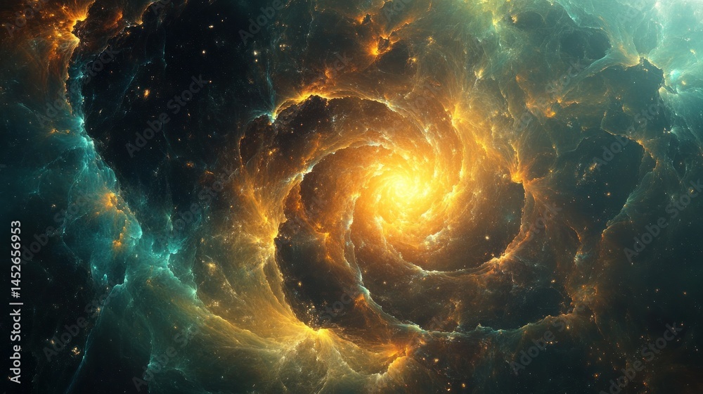 Poster mystical cosmic light abstract background with blank area for mockup wallpaper ai generated image