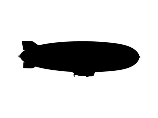 Zeppelin silhouette vector flat illustration design. © Techzaka