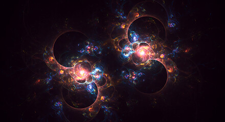 Abstract Nebula Fractal Space Art