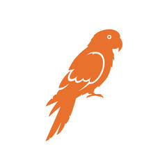parrot silhouette vector, parrot bird icon clip art 