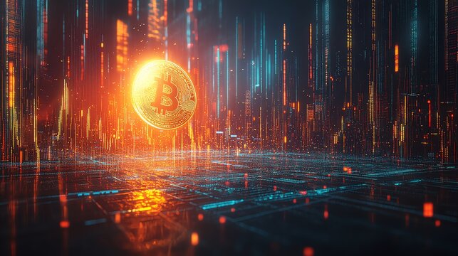 technology background with binary code
