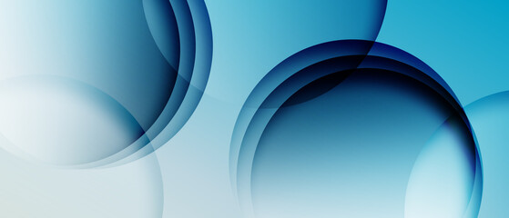 blue geometric abstract background with circles 