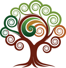 Abstract swirly tree
