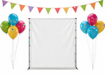  Birthday banner isolated on a transparent background