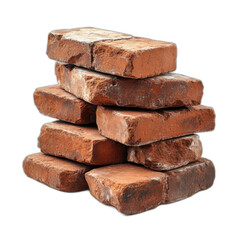 A stack of chocolate bars, shiny and rectangular in shape, isolated on transparent background.