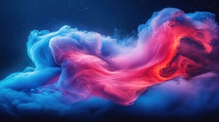 Fototapeta premium Cosmic Nebula Swirl Night Sky, Abstract Art, Digital Painting