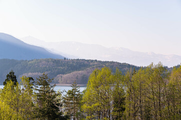 国道148号線からの自然風景　大町市