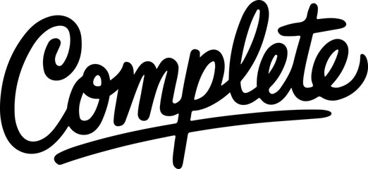 Black Bold Complete Word Graphic