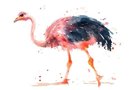 Watercolor Pink Rhea