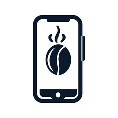 Coffee Bean on Smartphone App Icon