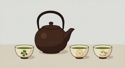 Tea Pot and Cups