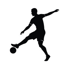 football player silhouette,  Vector illustration of a  silhouette on white background 