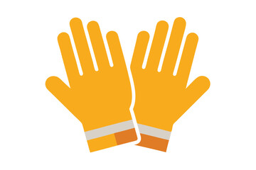 Obraz premium Protective yellow work gloves, safety equipment for construction and gardening activities