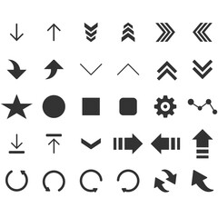 big arrows icon set