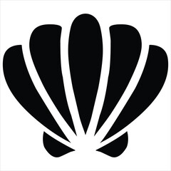 Seashell silhouette icon