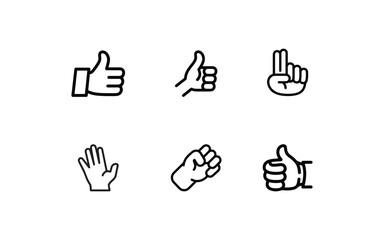 Fototapeta premium set of hand signs