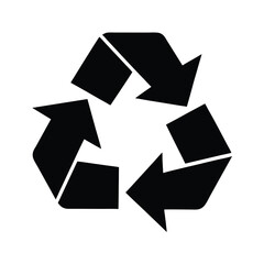 broken line recycle icon soft branding vector art