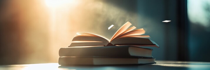 Illuminated Knowledge Odyssey Ethereal Book Storytelling for Digital Learning, Imagination Unleashed in Immersive Educational Content