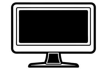 lcd monitor isolated on white background