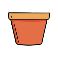 Houseplant pot vector illustration, indoor decorative plant in container, home greenery and interior decor