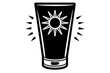 vector illustration of a glass of water