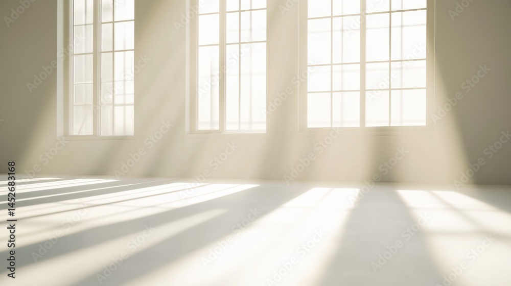 Poster minimalist commercial space reimagined soft neutral architectural lighting design capturing workspac