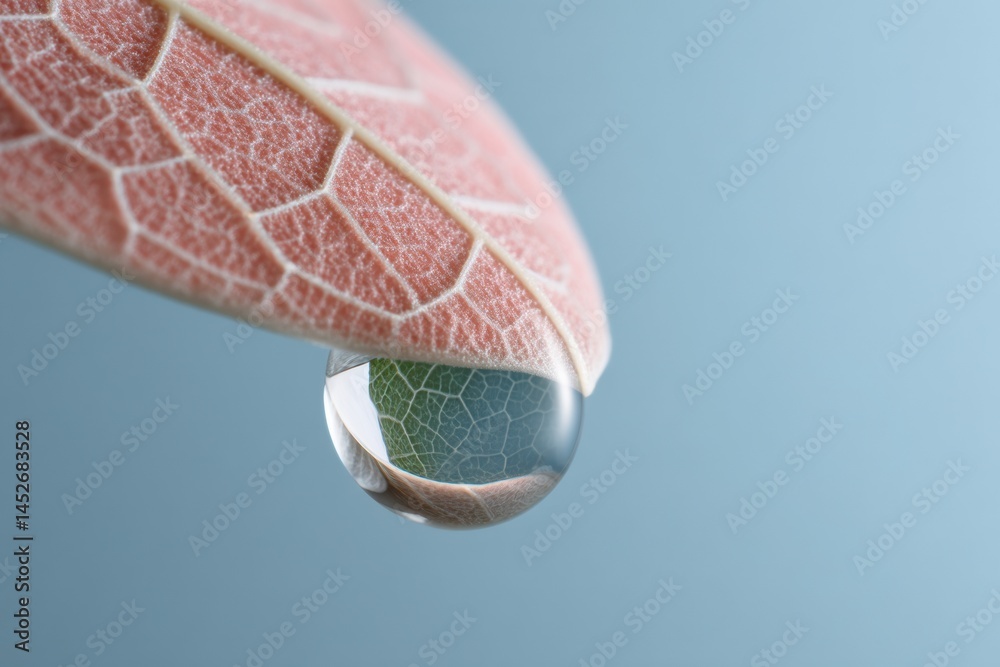 Poster Micro-Ecosystem Visualization Cutting-Edge Climate Science Reveals Process Through Crystal Dewdrop Reflection in Ultra-High Resolution Botanical Macro