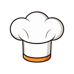 Chef hat vector illustration, traditional white culinary toque, cooking and kitchen professional uniform