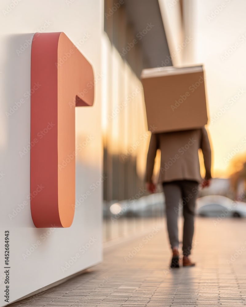 Aufkleber tech career transition minimalist urban exodus visual - empowering professional resilience in silico