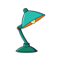 Table lamp vector illustration, modern desk lighting design, home or office interior, decor, and workspace
