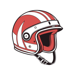 Fototapeta premium Helmet vector illustration, protective headgear design for sports, motorcycle, construction, and safety equipment use